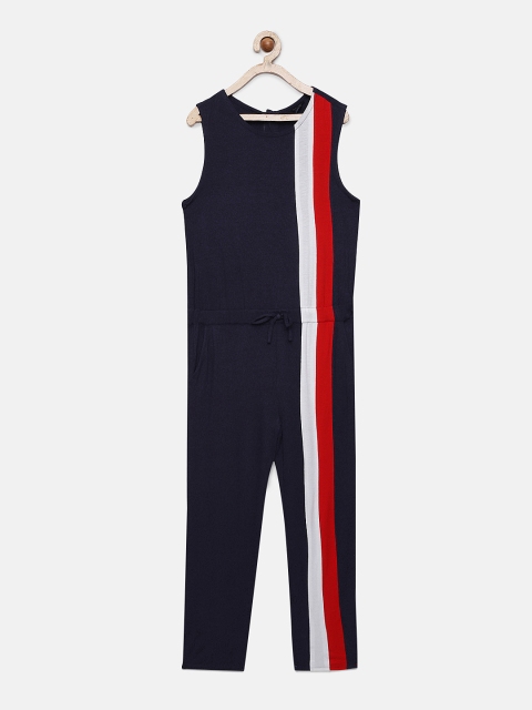 

Tommy Hilfiger Girls Navy Blue Striped Lucille Knit Romper