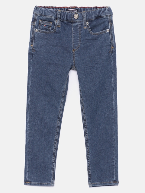 

Tommy Hilfiger Boys Blue Solid Light Fade Stretchable Jeans