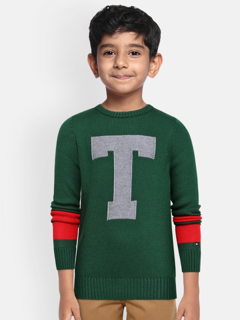 

Tommy Hilfiger Boys Green Printed Pullover