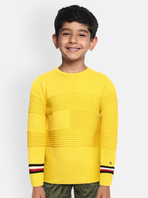 

Tommy Hilfiger Boys Yellow Solid Pure Organic Cotton Pullover