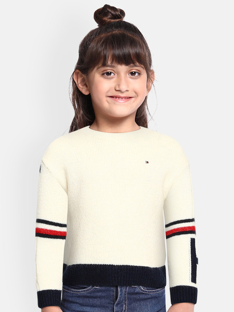 

Tommy Hilfiger Girls White Collegiate Pullover