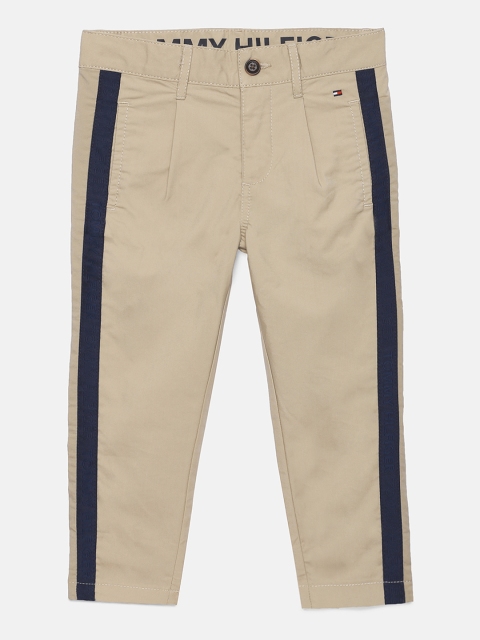 

Tommy Hilfiger Boys Beige Cool Pleated Chinos Trousers