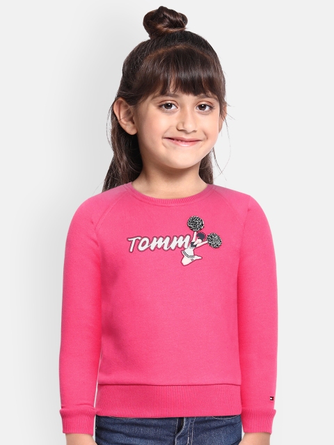 

Tommy Hilfiger Girls Pink Solid Sweatshirt