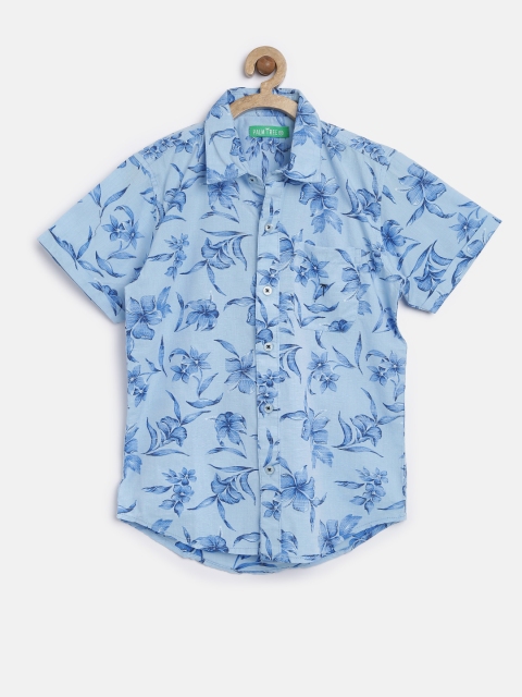 

Palm Tree by Gini & Jony Girls Blue Printed Shirt