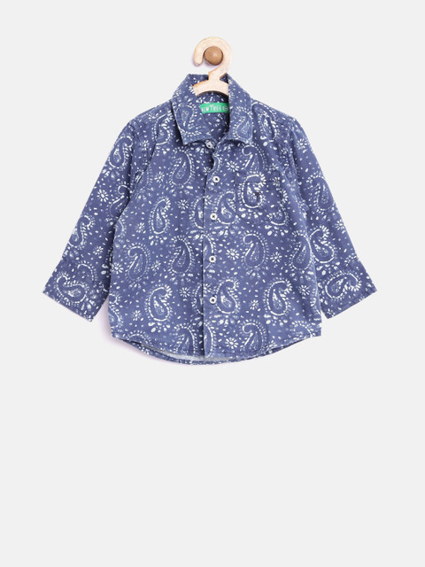 

Palm Tree by Gini & Jony Girls Blue Printed Shirt