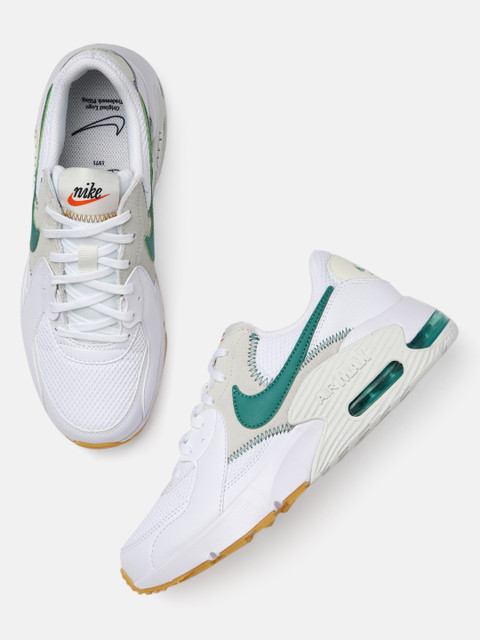 

Nike Women White & Green Air Max Excee Leather Sneakers