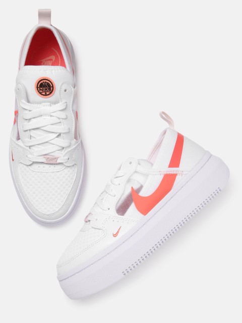 

Nike Women White Printed COURT VISION ALTA Sneakers