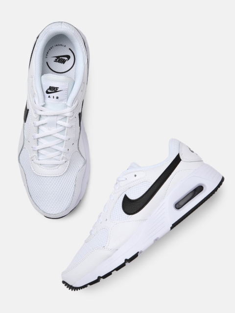 

Nike Women White Woven Design AIR MAX SC Leather Sneakers