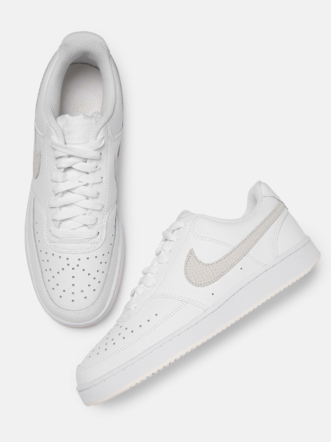 

Nike Women White Court Vision Low Leather Sneakers