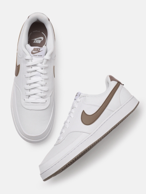 

Nike Men White Court Vision Low Sneakers