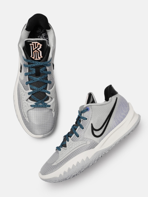 

Nike Unisex Grey & Black KYRIE LOW 4 Air Zoom Basketball Shoes