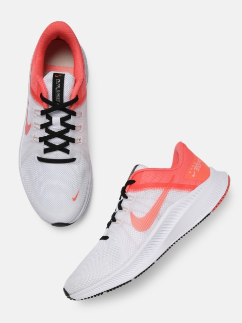 

Nike Women Off-White & Pink QUEST 4 Running Shoes