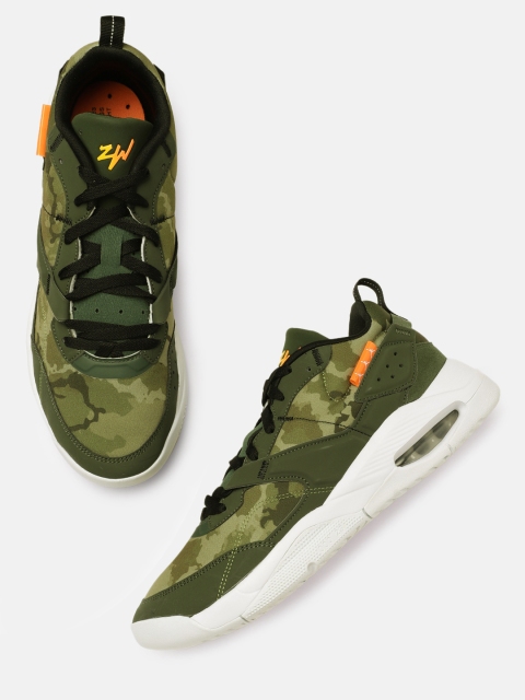 

Nike Men Olive Green JORDAN AIR NFH BBS Basketball Shoes