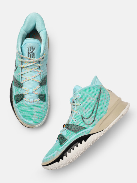 

Nike Men Turquoise Blue KYRIE 7 EP Air Zoom Mid-Top Basketball Shoes
