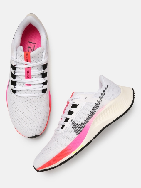 

Nike Women White Mesh AIR ZOOM PEGASUS 38 Running Shoes