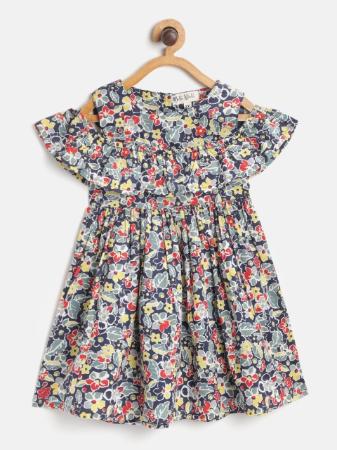 

Bella Moda Girls Multicoloured Floral Print Fit & Flare Dress, Multi