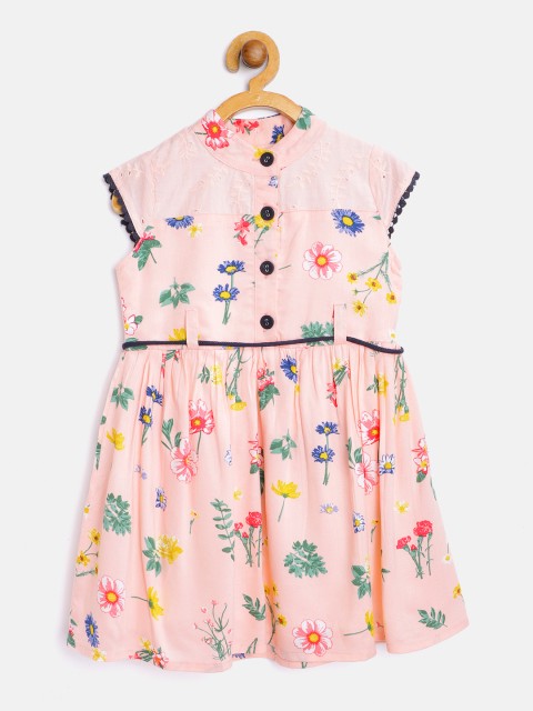 

Bella Moda Girls Pink Floral Print Fit & Flare Dress