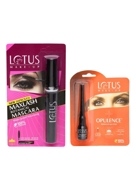 

Lotus Herbals Set of Sustainable Waterproof Mascara & Botanical Eye Liner, Black