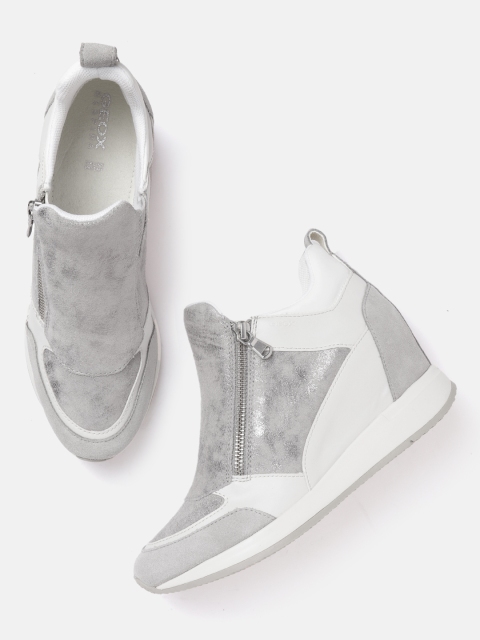 

Geox Grey & White Colourblocked Pumps