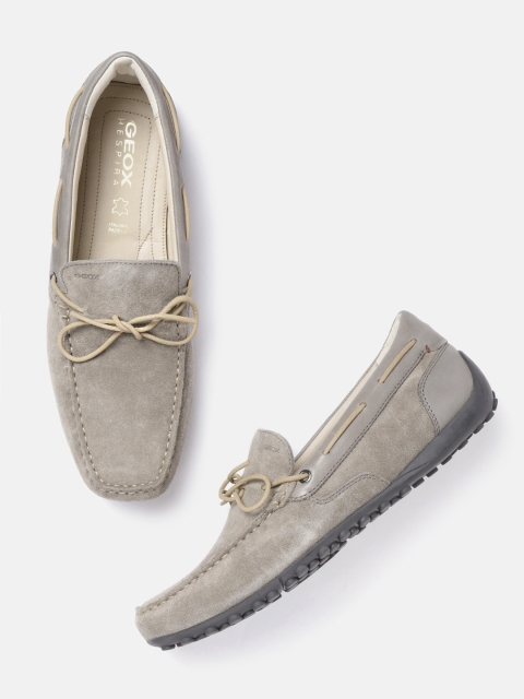 

Geox Men Taupe Leather Boat Shoes