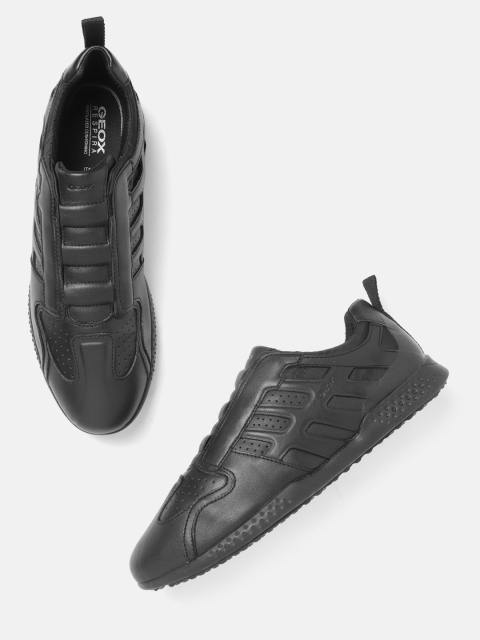 

Geox Men Black Perforated Slip On Sneakers