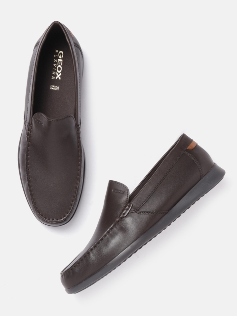 

Geox Men Coffee Brown Leather Loafers