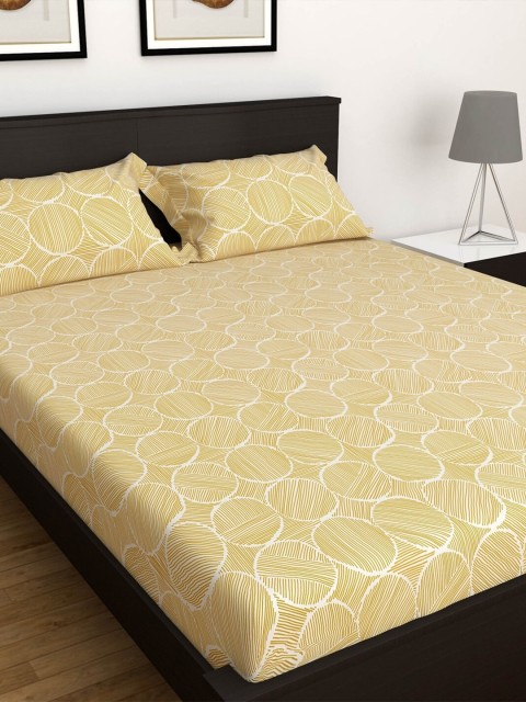 

Home Centre Colour Connect Solid Cotton Fitted Sheet, Yellow