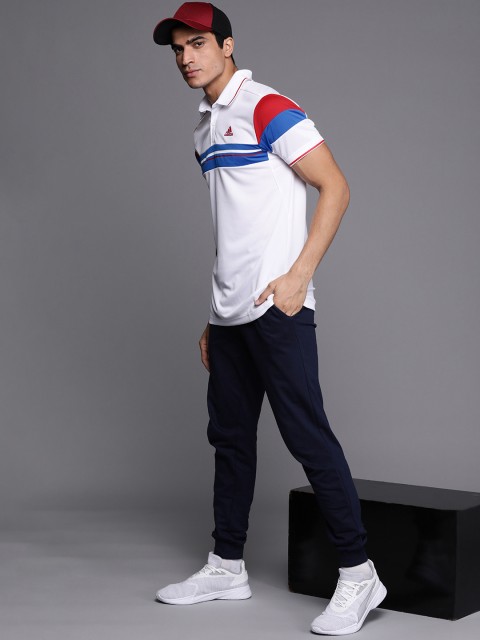 

ADIDAS Men White CCTCB CB Striped Tennis Polo T-shirt