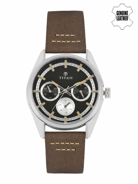 

Titan Men Black Multi-Function Watch 90084SL01J