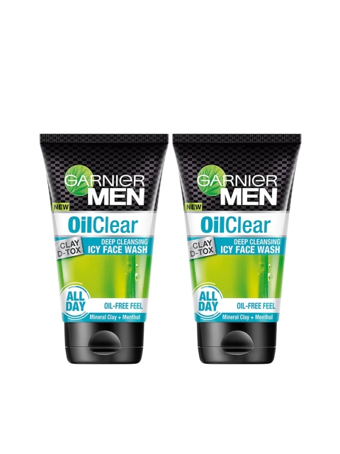 

Garnier Men Pack Of 2 Oil Clear Deep Cleansing Icy Facewash, Black