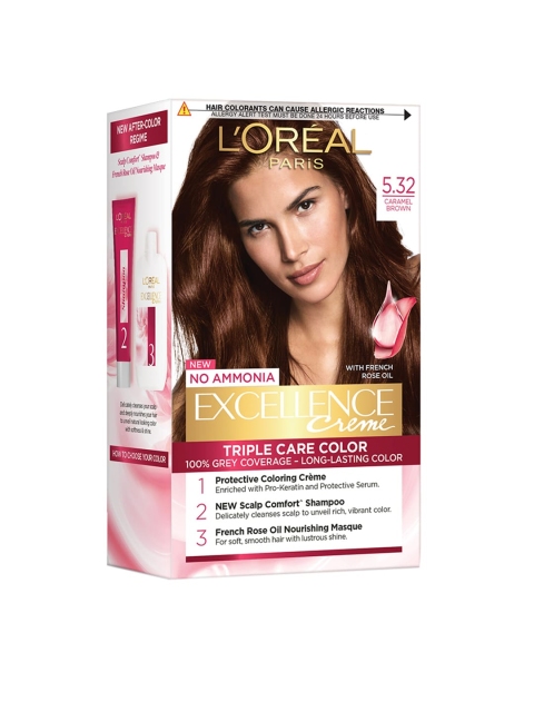 

LOreal Excellence Creme Hair Color - Caramel Brown 5.32, 72ml+100g