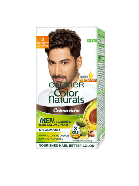 

Garnier Men Color Naturals Permanent Hair Color Cream - Darkest Brown 3