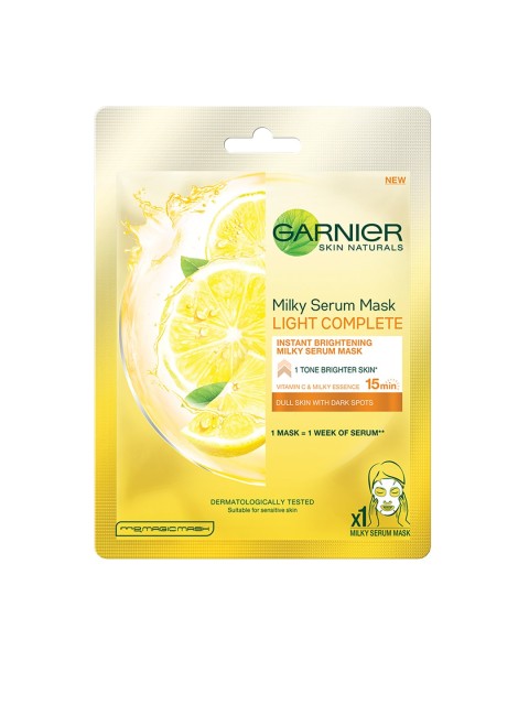 

Garnier Skin Naturals Light Complete Face Serum Sheet Mask, Yellow