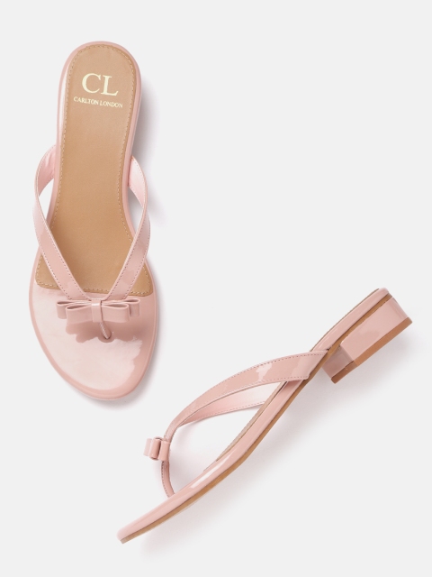 

Carlton London Women Pink Open Toe Flats with Bows