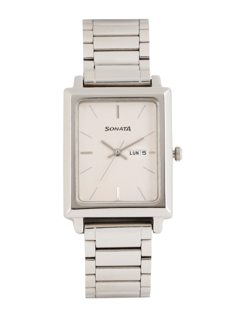 

Sonata Men White Dial Watch NF7078YM05