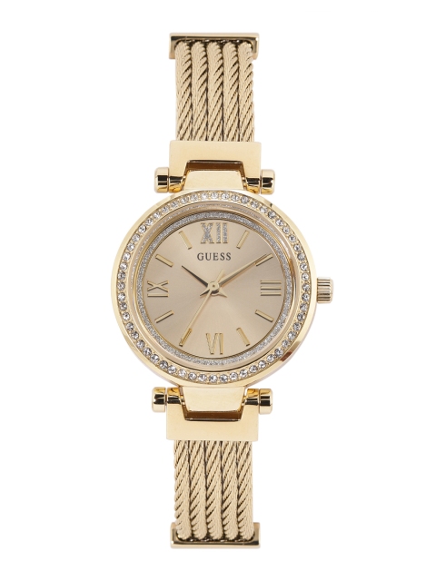 

GUESS Women Gold-Toned Embellished Analogue Watch W1009L2