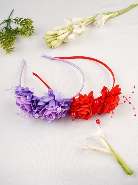 

LAIDA Set of 2 Embellished Floral Hairbands, Multi