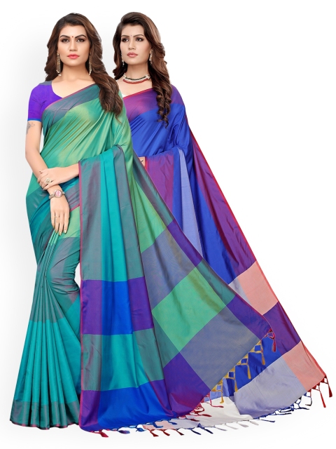 

KALINI Pack Of 2 Multicoloured Art Silk Saree, Multi