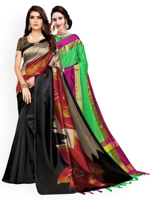 

KALINI Pack of 2 Art Silk Saree, Multi