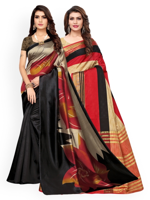 

KALINI Pack of 2 Art Silk Saree, Multi