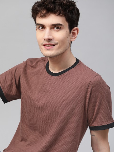 

Mast & Harbour Men Brown Handcrafted T-shirt