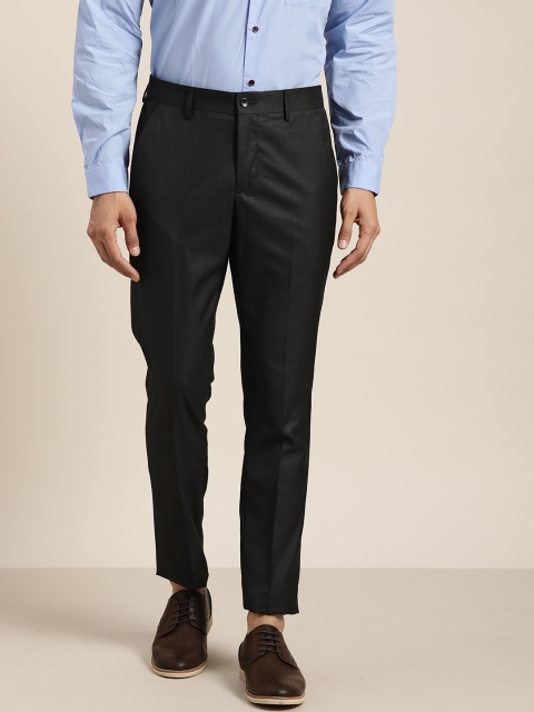 

INVICTUS Men Black Solid Slim Fit Formal Trousers