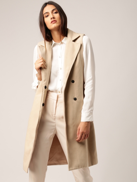 

All About You Beige Sleeveless Longline Duster Jacket