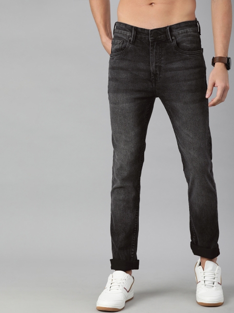 

HERE&NOW Men Black Mid-Rise Skinny Fit Light Fade Jeans