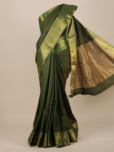 

Pothys Green Woven Design Jute Silk Saree