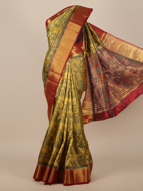 

Pothys Gold-Toned Woven Design Jute Silk Saree