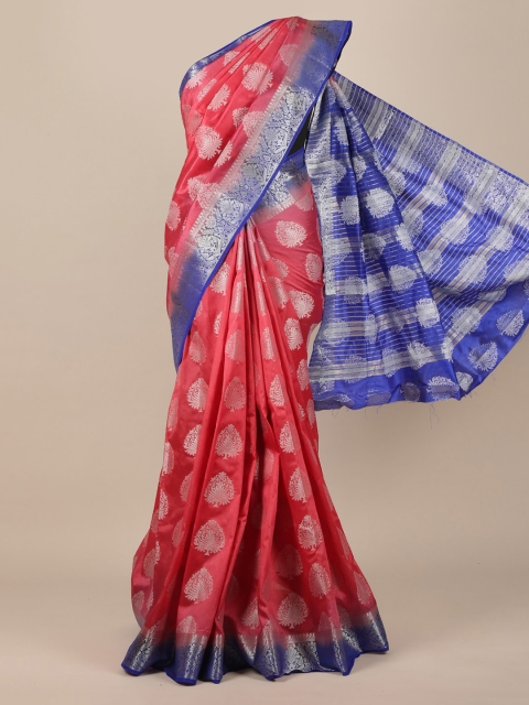 

Pothys Pink Woven Design Jute Silk Saree