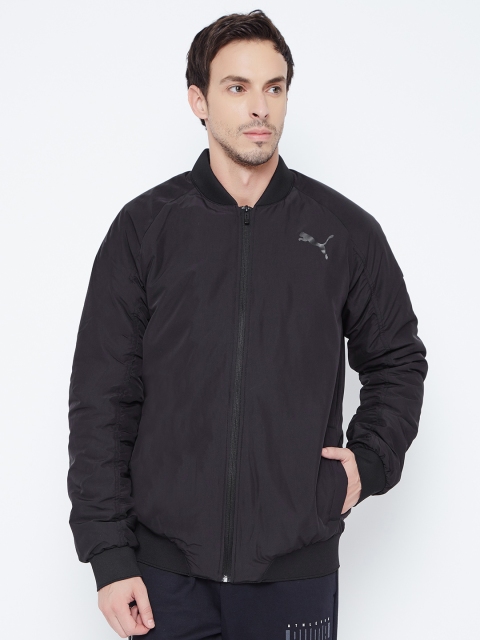 

PUMA Men Black Style Padded Solid Insulator Bomber Jacket