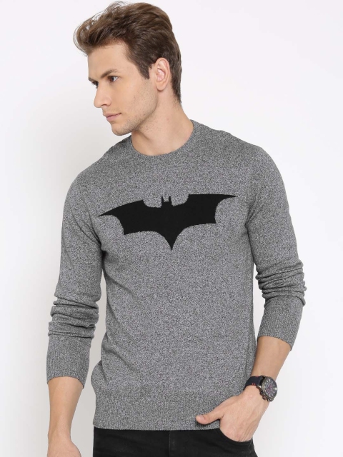 

DARK KNIGHT Grey Patterned Sweater