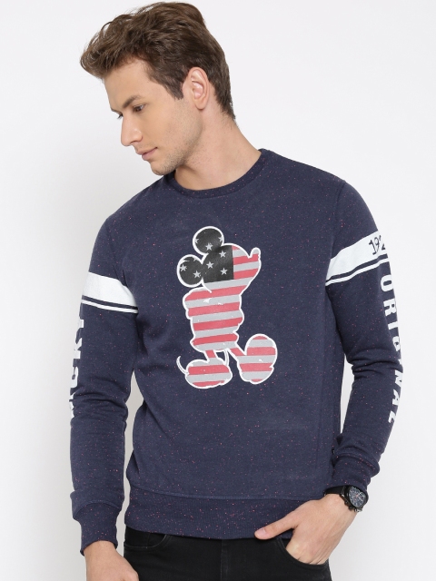 

Mickey & Friends Print Navy Sweatshirt for Men, Navy blue